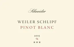 Claus Schneider Weiler Schlipf Pinot Blanc Trocken CS