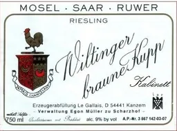 Egon Muller Wiltinger Braune Kupp Riesling Kabinett