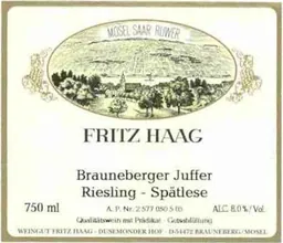 Brauneberger Juffer Spatlese Riesling