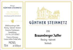 Weingut Gunther Steinmetz Brauenberger Juffer Riesling Kabinett