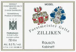 Zilliken Forstmeister Geltz Rausch Riesling Kabinett