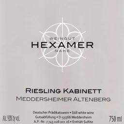 Hexamer Meddersheimer Altenberg Riesling Kabinett