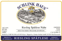 Schlink Haus Riesling Spatlese