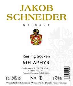 Weingut Jakob Schneider Estate Riesling Trocken
