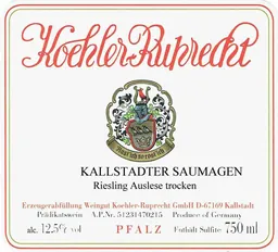 Kallstadter Saumagen Auslese Trocken Riesling