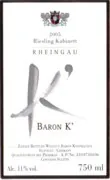 Baron zu Knyphausen Baron K Riesling Kabinett