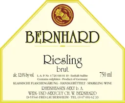 Christian-Wilhelm Bernhard Bernhard Rheinhessen Riesling Brut Sekt