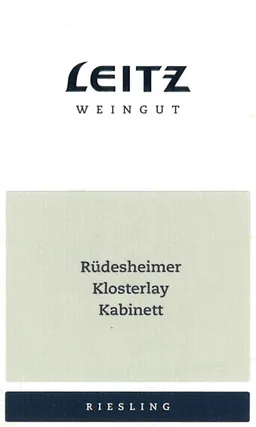 Josef Leitz Rudesheimer Klosterlay Riesling Kabinett
