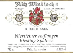 Weingut Fritz Windisch Niersteiner Auflangen Riesling Spatlese