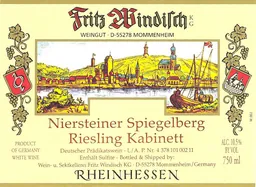 Weingut Fritz Windisch Niersteiner Spiegelberg Riesling Kabinett