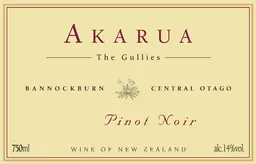 Akarua Winery Gullies Pinot Noir