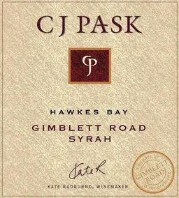C.J. Pask Winery Gimblett Road Syrah