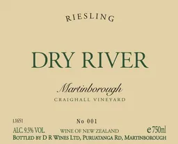 Dry River Wines Craighall Vineyard Riesling
