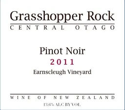 Grasshopper Rock Earnscleugh Vineyard Pinot Noir