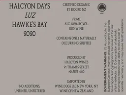 Halcyon Days Luz Syrah