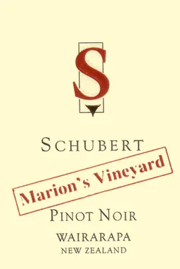 Schubert Wines Marion's Vineyard Pinot Noir