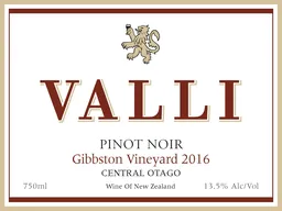 Valli Wines Gibbston Pinot Noir