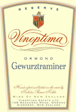 Vinoptima Omond Late Harvest Gewurztraminer