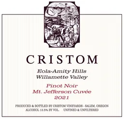 Cristom Vineyards Mt. Jefferson Cuvee Pinot Noir