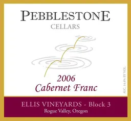 Pebblestone Cellars Ellis Vineyards Block 3 Cabernet Franc
