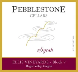 Pebblestone Cellars Ellis Vineyards Block 7 Syrah
