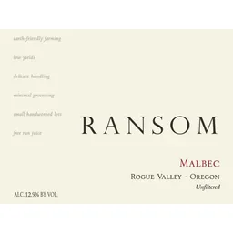 Ransom Rogue Valley Malbec