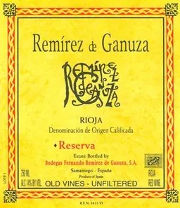 Bodegas Fernando Remirez de Ganuza Rioja Reserva