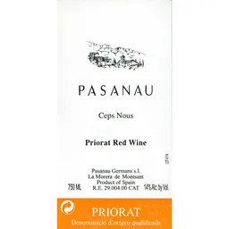 Celler Pasanau Priorat Ceps Nous