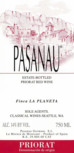 Celler Pasanau Priorat Finca La Planeta