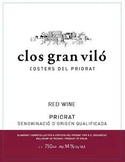 Costers del Priorat Gran Clos Vilo