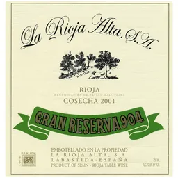 La Rioja Alta Gran Reserva 904 Tinto