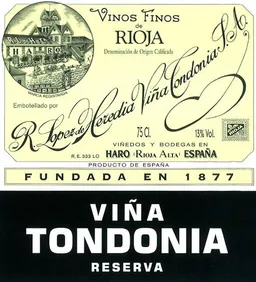 R. Lopez de Heredia Rioja Vina Tondonia Reserva