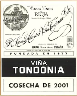 Rioja White Vina Tondonia Gran Reserva