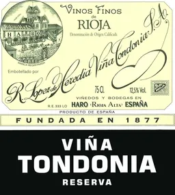 Rioja White Vina Tondonia Reserva