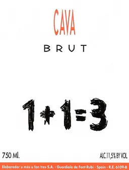 U Mes U Fan Tres Cava 1+1=3 Brut