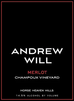 Andrew Will Winery Champoux Vineyard Horse Heaven Hills Merlot