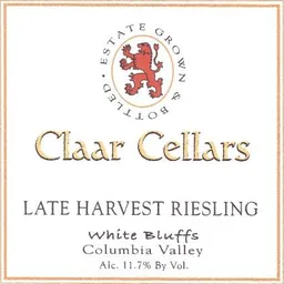 Bluffs Vineyard Late Harvest Riesling
