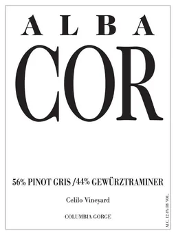 COR Cellars Alba Cor Celilo Vineyard Gewurztraminer Pinot Gris