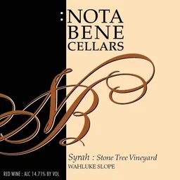 Nota Bene Cellars Stone Tree Vineyard Syrah