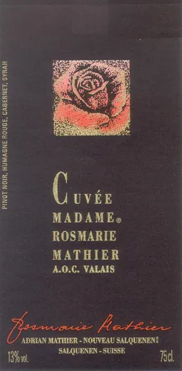 Cuvee Madame Rosmarie Mathier Rouge