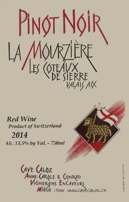 Cave Caloz Coteaux de Sierre La Mourziere Pinot Noir