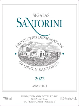 Domaine Sigalas Santorini Assyrtiko