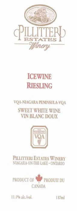 Pillitteri Estates Winery Icewine Riesling