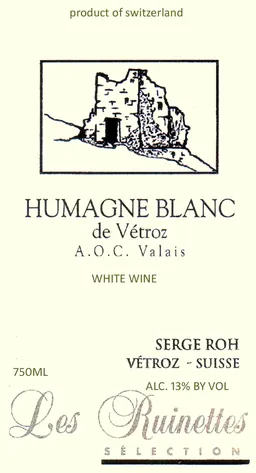 Humagne Blanc de Vetroz