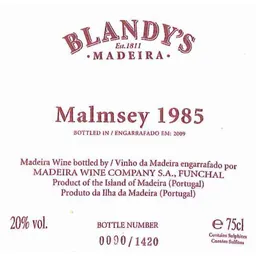 Vintage Malmsey Madeira