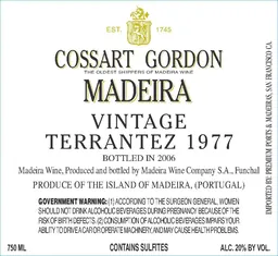 Cossart Gordon & Co Madeira Terrantez