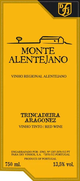 DFJ Vinhos Vinho Regional Alentejano Monte Alentejano Trincadeira Aragonez
