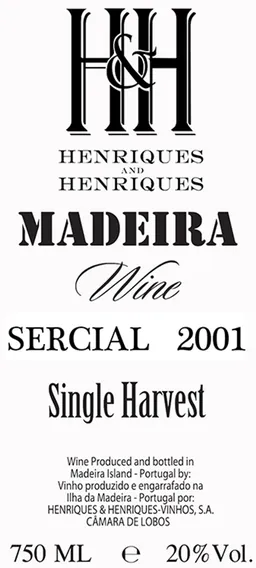 Henriques & Henriques Sercial Vintage
