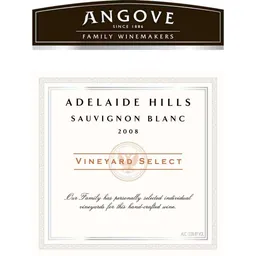 Angove Family Winemakers Adelaide Hills Vineyard Select Sauvignon Blanc