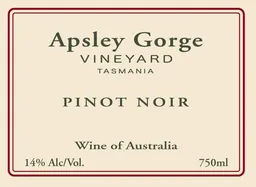 Apsley Gorge Vineyard Pinot Noir